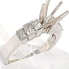 14 Karat White Gold Wedding Set 7.73gr