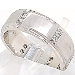 14 Karat White Gold Band 6.65gr