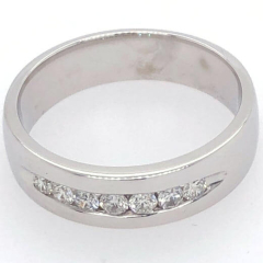 Gentleman's Band: 14 Karat White Gold OR Yellow Gold Band 8.1gr