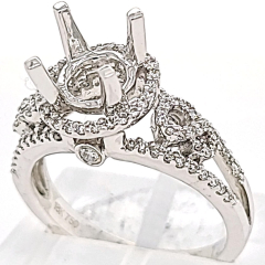 18 Karat White Gold Ring | Round Diamonds 0.50cts