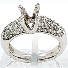 14 Karat White Gold Engagement Ring 5.6gr