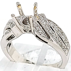 18 Karat White Gold Engagement Rings | Round Diamonds 0.50cts