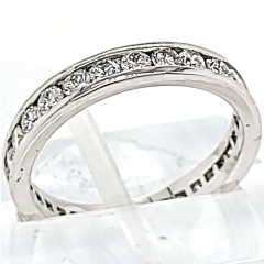 14 Karat White Gold Eternity Band 2.5gr