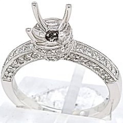 18 Karat White Gold Engagement Ring | Round Diamonds 0.41cts
