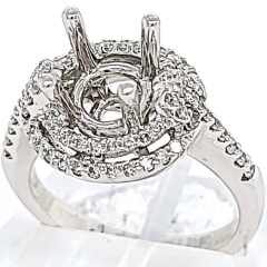 18 Karat White Gold Engagement Ring | Round Diamonds 0.50cts