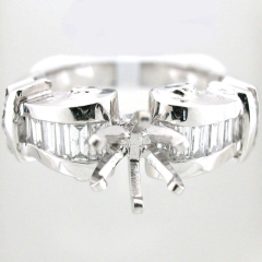 14 Karat White Gold Engagement Ring 0.65 carats